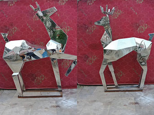 不锈钢小鹿雕塑2